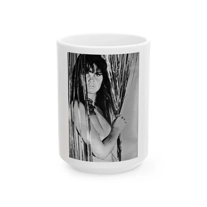 Caroline Munro #254 1 (Vintage Female Icon) White Coffee Mug-15oz-Go Mug Yourself