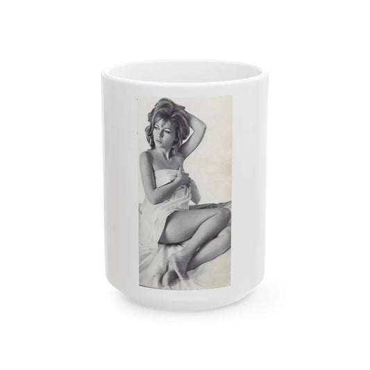 Ingrid Pitt #85 (Vintage Female Icon) White Coffee Mug-15oz-Go Mug Yourself