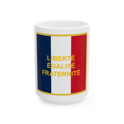 Standard of the French Community (Congo) White Coffee Mug