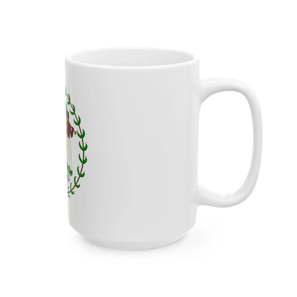 Coat of arms of Belize (1981-2019) - White Coffee Mug-Go Mug Yourself