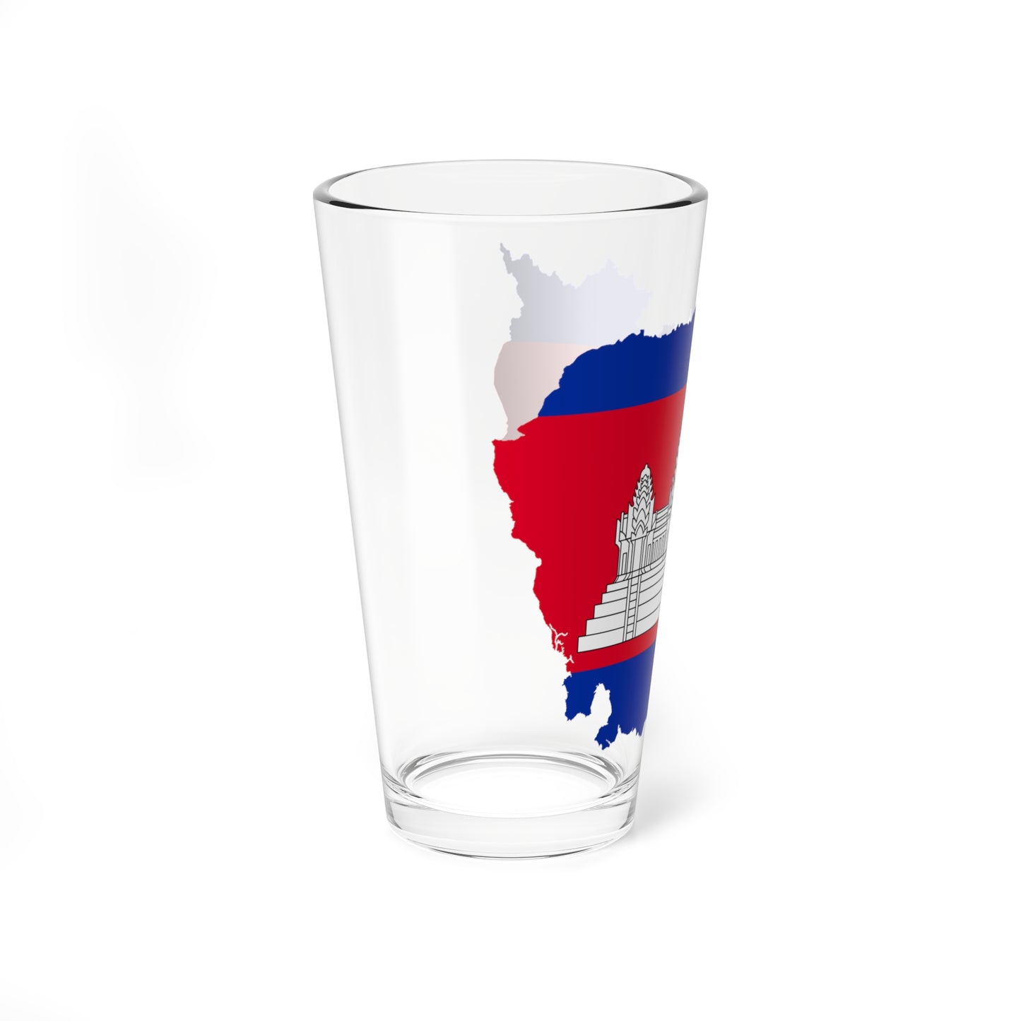 Flag map of Cambodia (Cambodia) Pint Glass 16oz