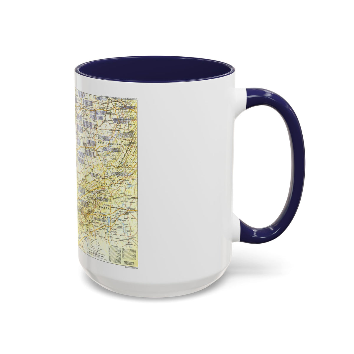 USA - Ohio Valley 1 (1985) (Map) Accent Coffee Mug