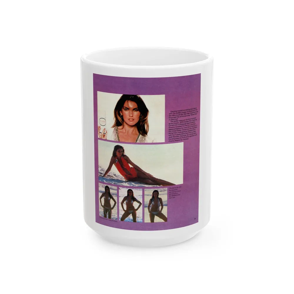 Caroline Munro #362 - Questar Mag. Vol. 2 #3, June '80 (Vintage Female Icon) White Coffee Mug-15oz-Go Mug Yourself