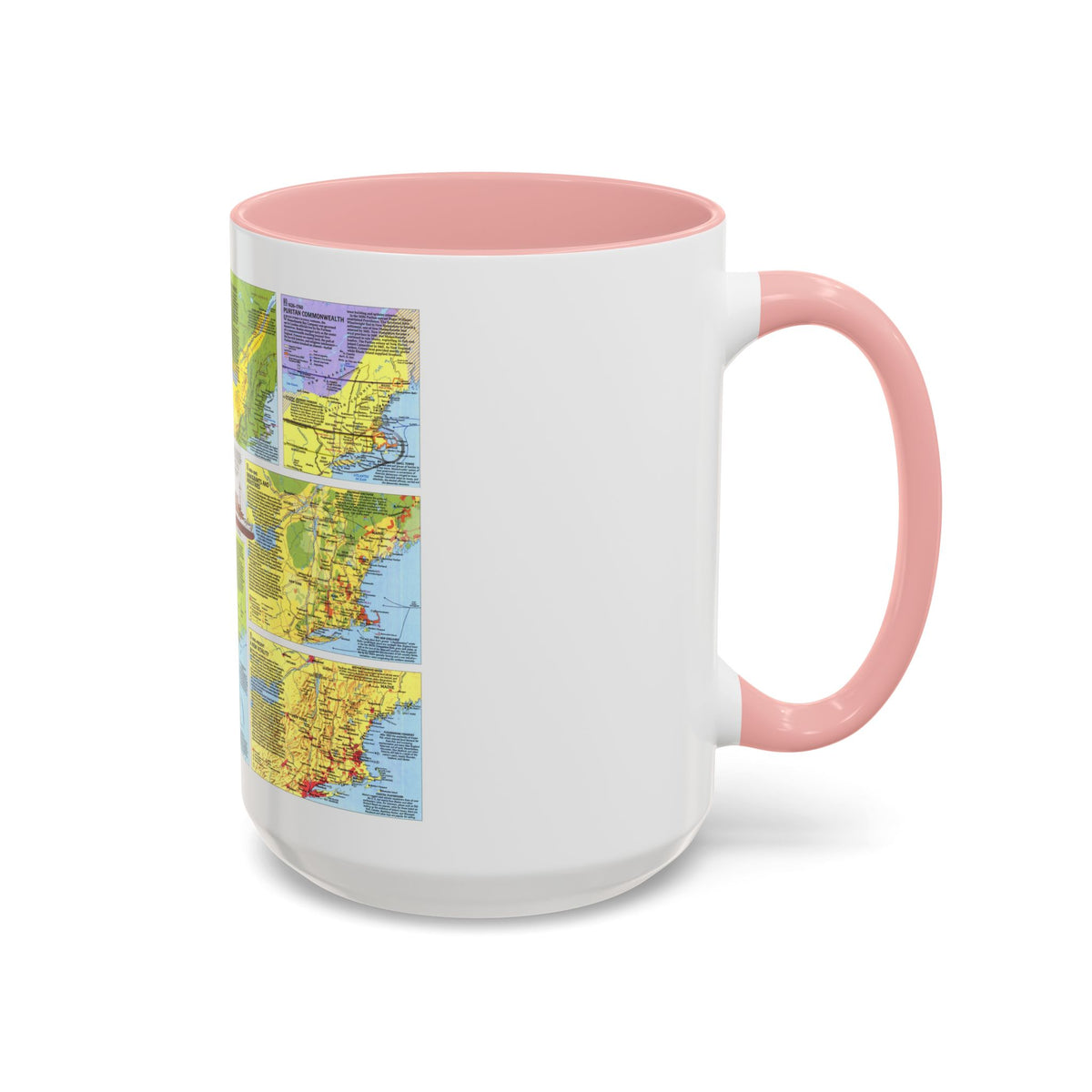 USA - New England 2 (1987) (Map) Accent Coffee Mug