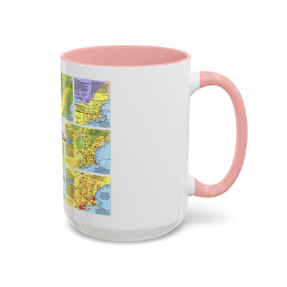 USA - New England 2 (1987) (Map) Accent Coffee Mug
