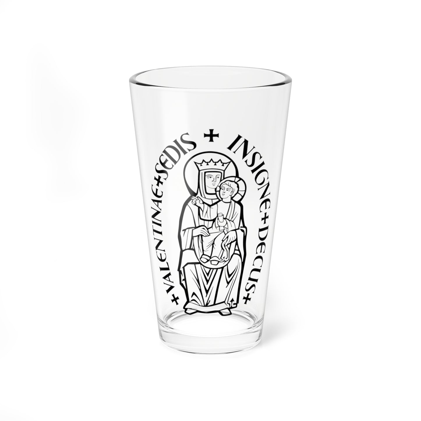 Escudo de la archidiócesis de Valencia (Spain) (Coat of Arms) Pint Glass 16oz