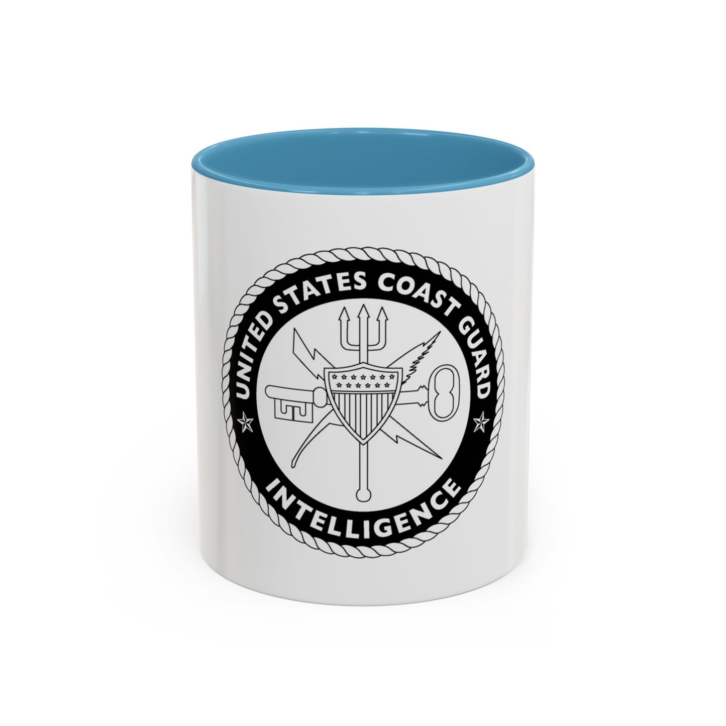 USCG Intelligence 1 color (U.S. Coast Guard) Accent Coffee Mug