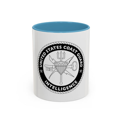 USCG Intelligence 1 color (U.S. Coast Guard) Accent Coffee Mug