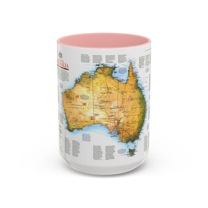 Australia - A Traveller's Look (1988) (Map) Accent Coffee Mug