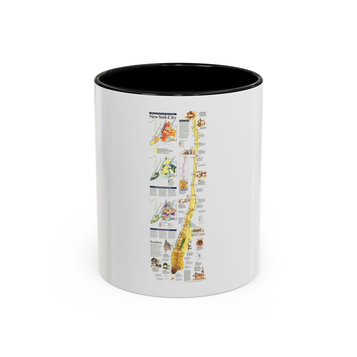 USA - New York City (1999) (Map) Accent Coffee Mug