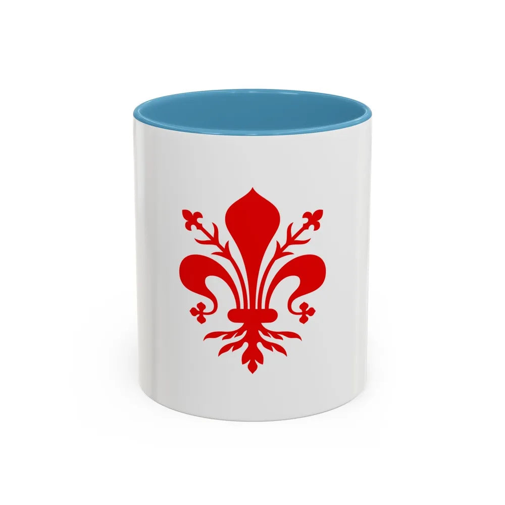 Flag of Florence Italy - Accent Coffee Mug-11oz-Light Blue-Go Mug Yourself