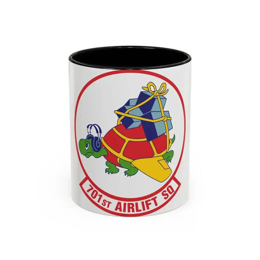 701st Airlift Squadron (U.S. Air Force) Accent Coffee Mug 11oz Black - Go Mug Yourself