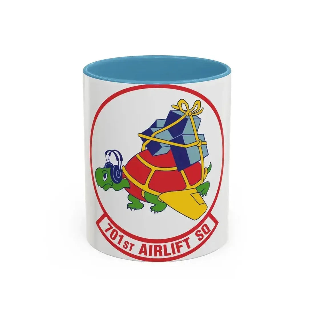 701st Airlift Squadron (U.S. Air Force) Accent Coffee Mug 11oz Light Blue - Go Mug Yourself
