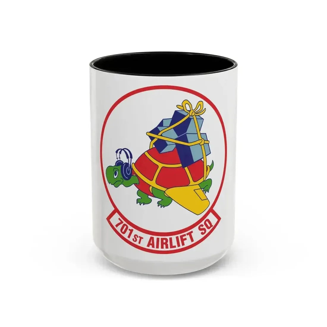 701st Airlift Squadron (U.S. Air Force) Accent Coffee Mug 15oz Black - Go Mug Yourself