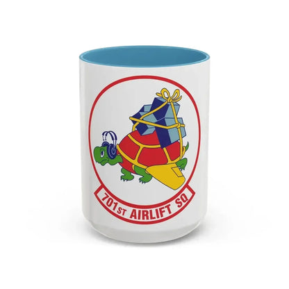 701st Airlift Squadron (U.S. Air Force) Accent Coffee Mug 15oz Light Blue - Go Mug Yourself