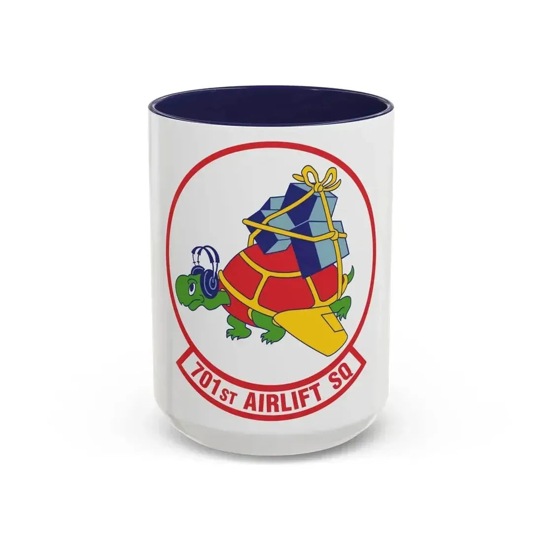 701st Airlift Squadron (U.S. Air Force) Accent Coffee Mug 15oz Navy - Go Mug Yourself