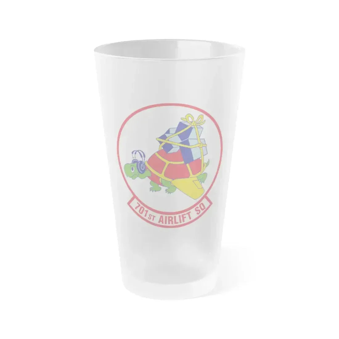 701st Airlift Squadron (U.S. Air Force) Frosted Pint Glass 16oz 16oz Frosted - Go Mug Yourself