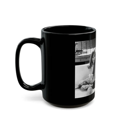 Leslie Parrish #61 (Vintage Female Icon) Black Coffee Mug-Go Mug Yourself