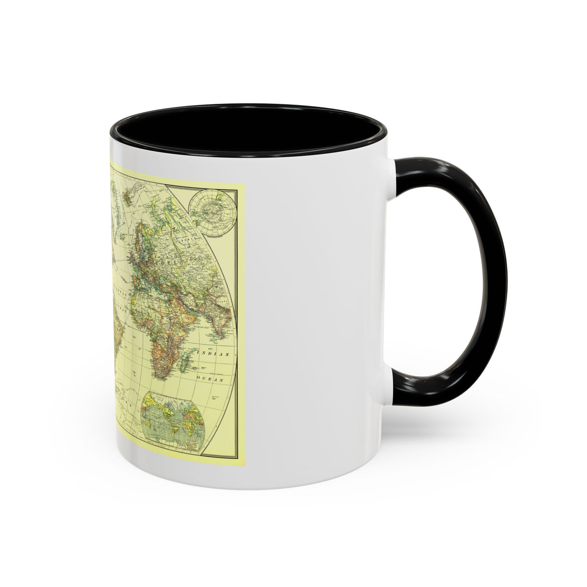 World Map - Political Divisions (1922) (Map) Accent Coffee Mug