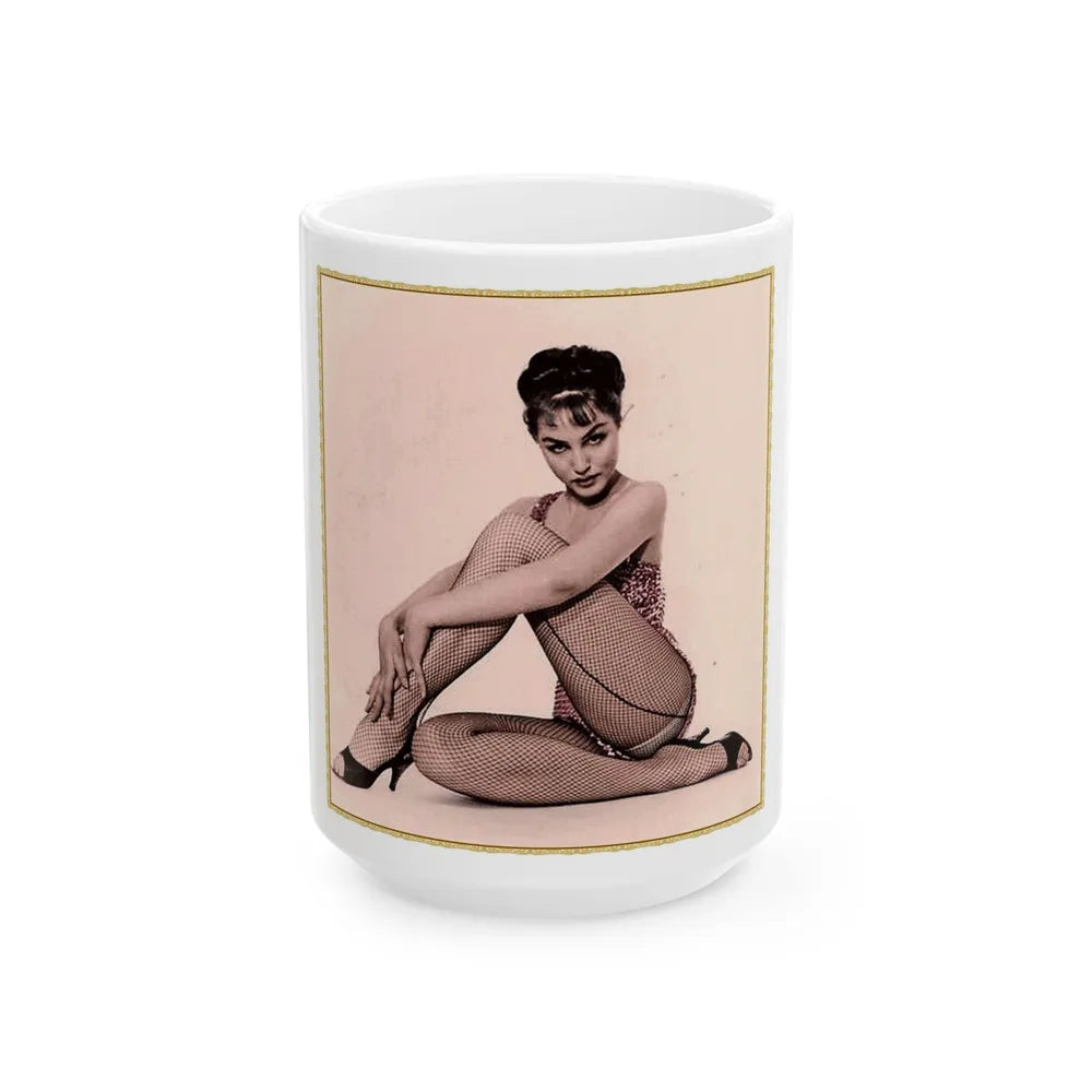 Julie Newmar #343 (Vintage Female Icon) White Coffee Mug-15oz-Go Mug Yourself