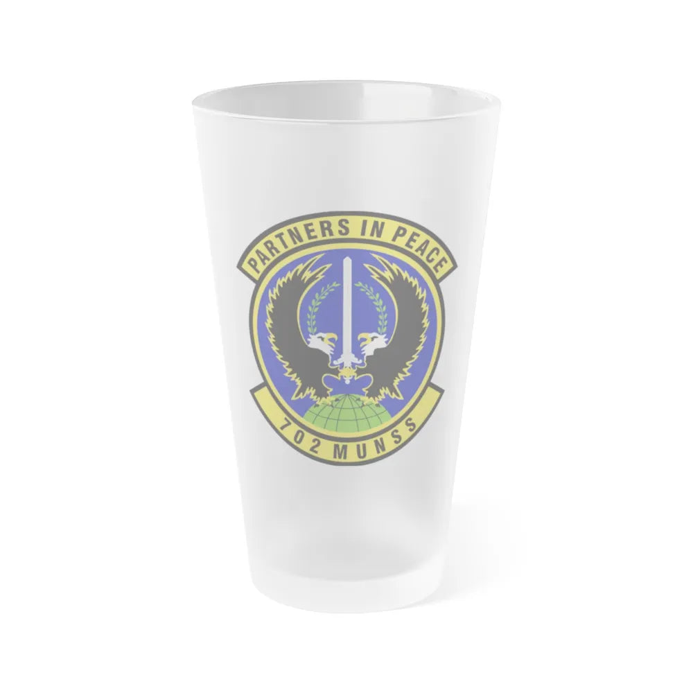 702d Munitions Support Squadron (U.S. Air Force) Frosted Pint Glass 16oz-16oz-Frosted-Go Mug Yourself