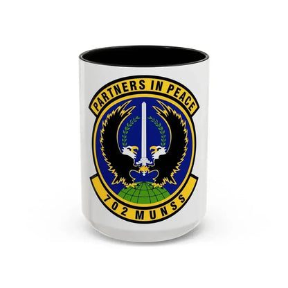 702d Munitions Support Squadron (U.S. Air Force) Accent Coffee Mug 15oz Black - Go Mug Yourself