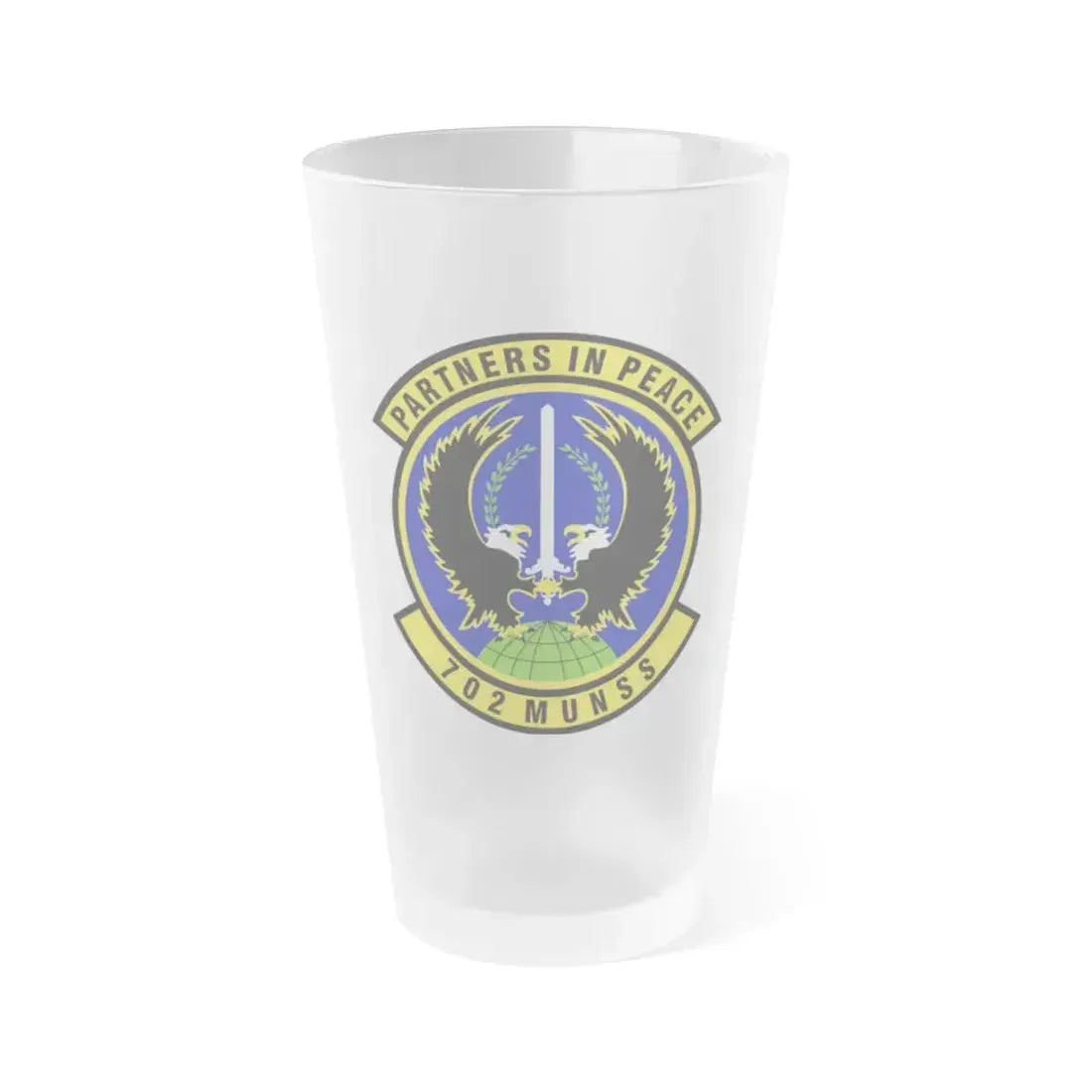 702d Munitions Support Squadron (U.S. Air Force) Frosted Pint Glass 16oz 16oz Frosted - Go Mug Yourself