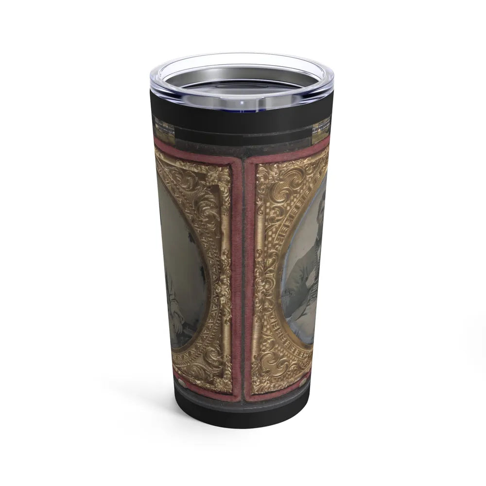 Dr. Alexander Harris Of 15th Virginia Infantry Regiment In Uniform And Dr. Harris With His Wife After The War (U.S. Civil War) Tumbler 20oz-Go Mug Yourself