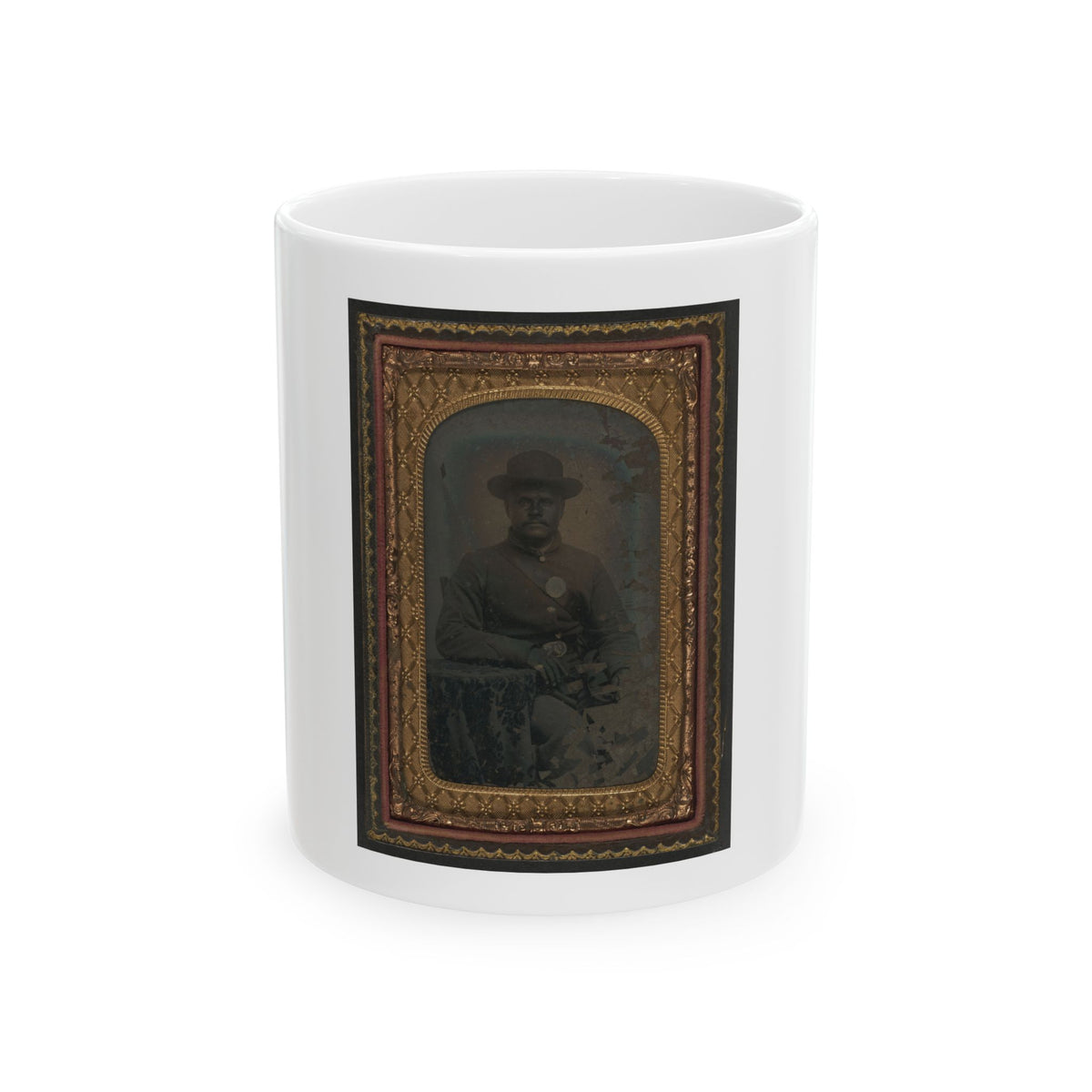 Unidentified African American Soldier In Union Uniform (U.S. Civil War) White Coffee Mug