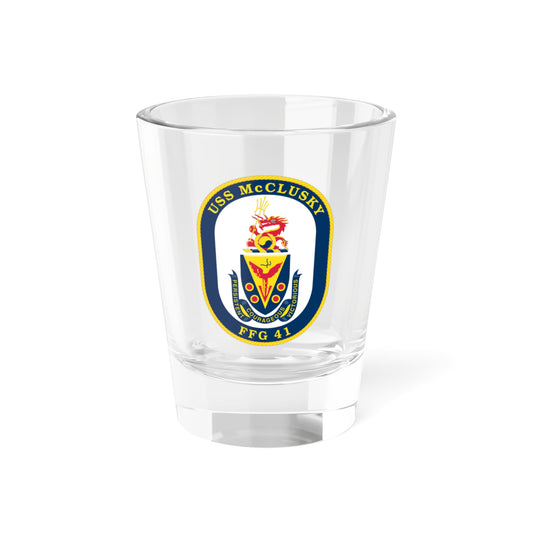 USS McClusky FFG 41 (U.S. Navy) Shot Glass 1.5oz