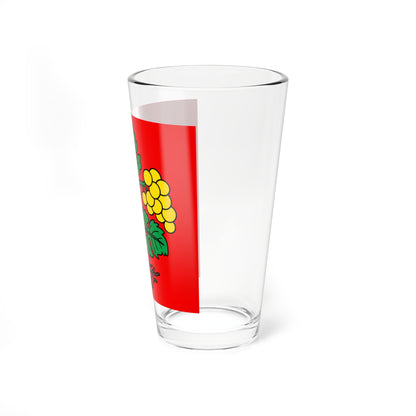 CHE Raron Bezirk Flag (Switzerland) Pint Glass 16oz