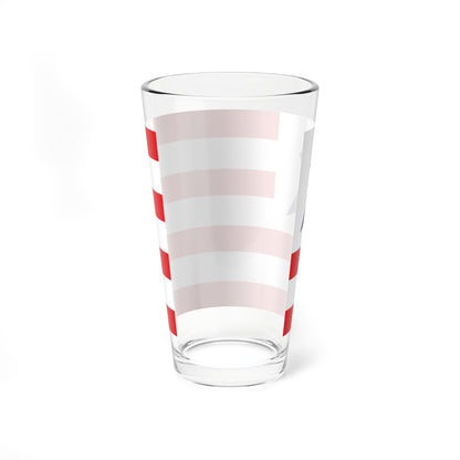 Chtou District Flag (France) Pint Glass 16oz
