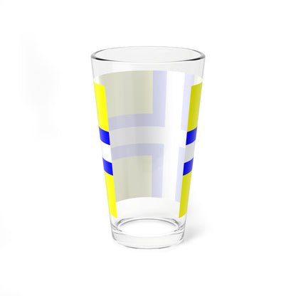 Flag of Vastergotland clear (Sweden) Pint Glass 16oz