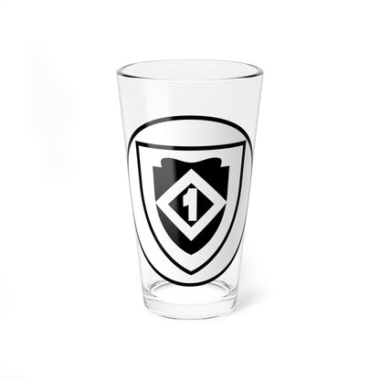 Emblem for the 1-III-JDR (Denmark) (Coat of Arms) Pint Glass 16oz