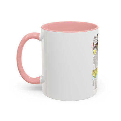 Spain and Portugal - A Traveller's Map 2 (1984) (Map) Accent Coffee Mug