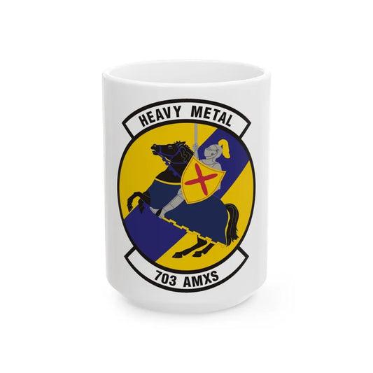 703d Aircraft Maintenance Squadron (U.S. Air Force) White Coffee Mug-15oz-Go Mug Yourself