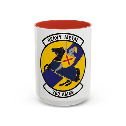 703d Aircraft Maintenance Squadron (U.S. Air Force) Accent Coffee Mug 15oz Red - Go Mug Yourself
