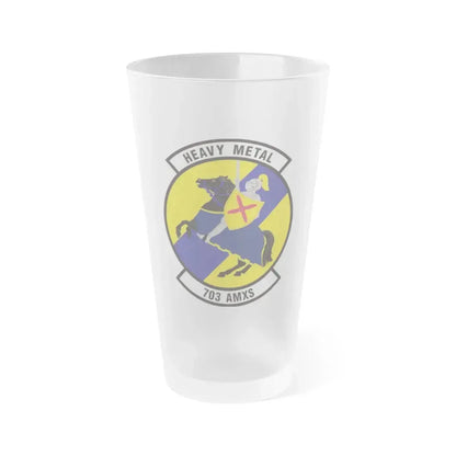 703d Aircraft Maintenance Squadron (U.S. Air Force) Frosted Pint Glass 16oz 16oz Frosted - Go Mug Yourself