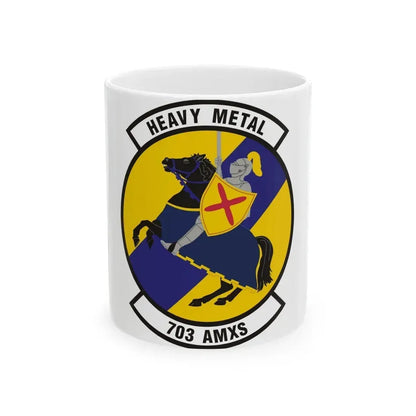 703d Aircraft Maintenance Squadron (U.S. Air Force) White Coffee Mug 11oz - Go Mug Yourself