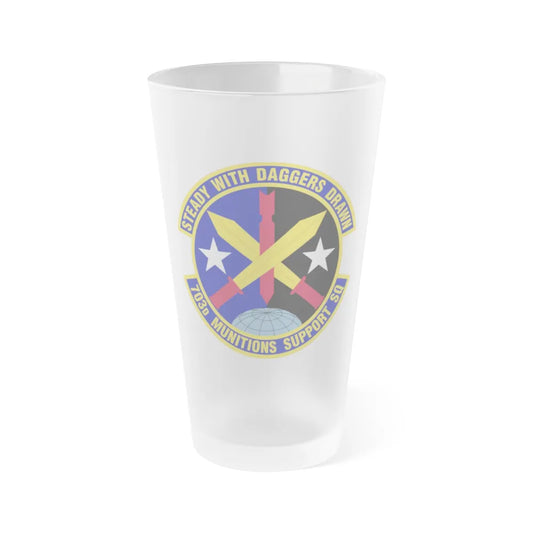 703d Munitions Support Squadron (U.S. Air Force) Frosted Pint Glass 16oz-16oz-Frosted-Go Mug Yourself