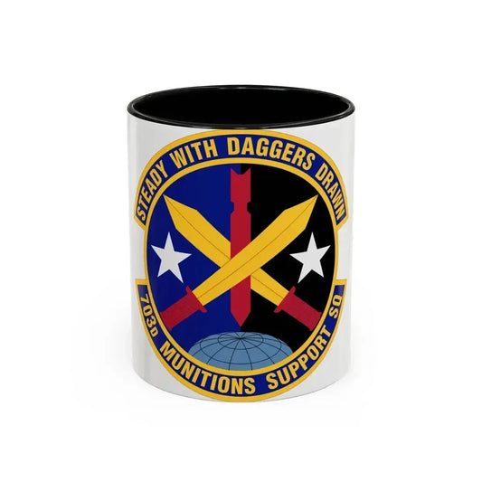 703d Munitions Support Squadron (U.S. Air Force) Accent Coffee Mug 11oz Black - Go Mug Yourself