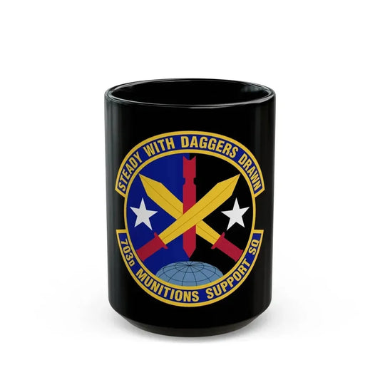 703d Munitions Support Squadron (U.S. Air Force) Black Coffee Mug 15oz - Go Mug Yourself