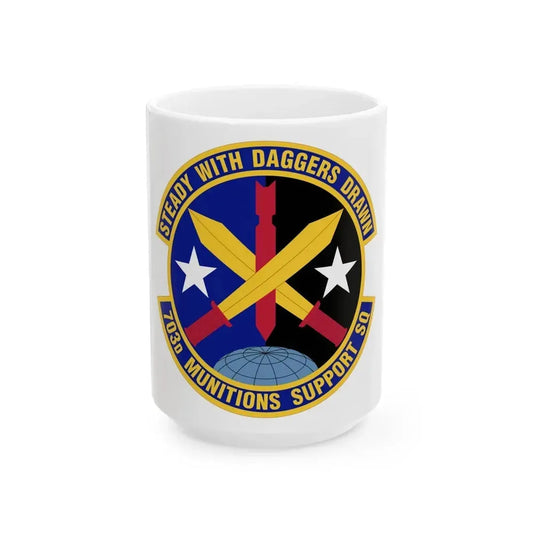 703d Munitions Support Squadron (U.S. Air Force) White Coffee Mug 15oz - Go Mug Yourself