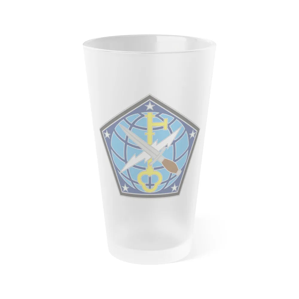 704 Military Intelligence Brigade (U.S. Army) Frosted Pint Glass 16oz-Go Mug Yourself