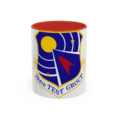 704 Test Group AFMC (U.S. Air Force) Accent Coffee Mug 11oz Red - Go Mug Yourself