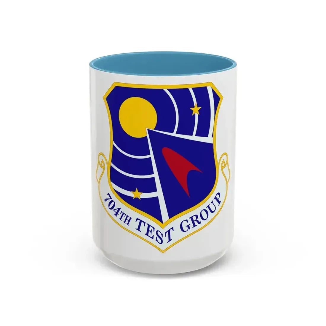 704 Test Group AFMC (U.S. Air Force) Accent Coffee Mug 15oz Light Blue - Go Mug Yourself