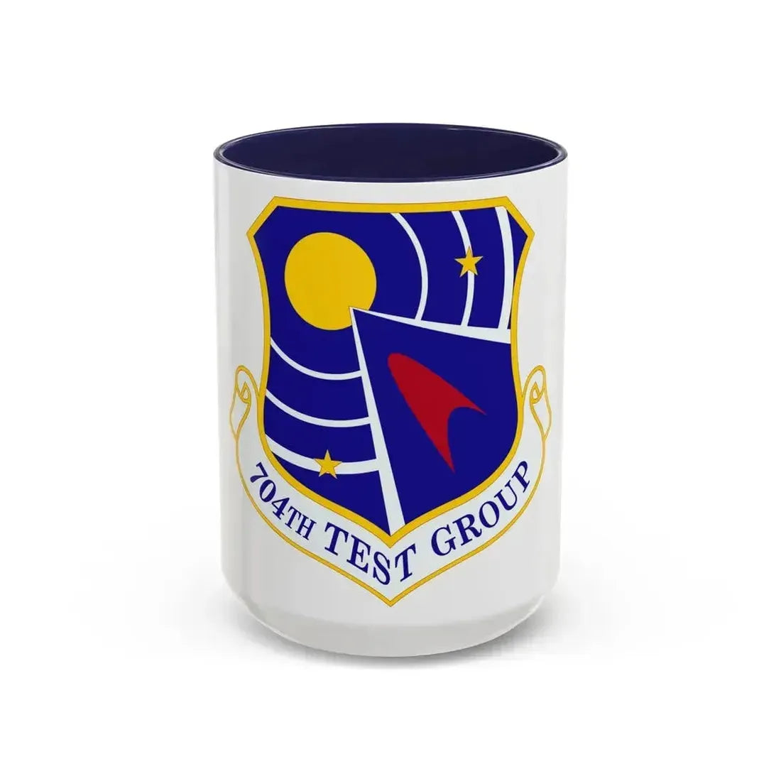 704 Test Group AFMC (U.S. Air Force) Accent Coffee Mug 15oz Navy - Go Mug Yourself
