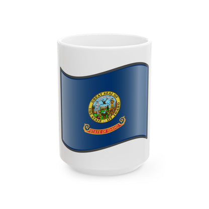 Nuvola Idaho flag (United States) White Coffee Mug-15oz-Go Mug Yourself