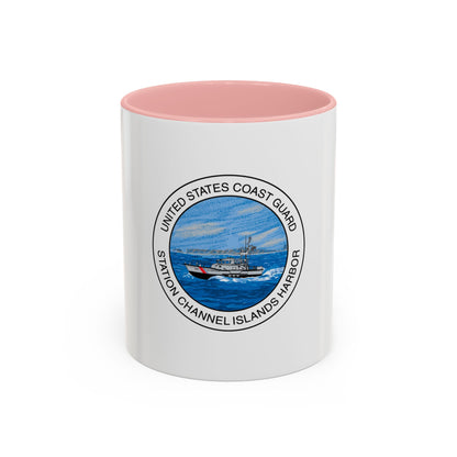 USCG Station Channel Islands Harbor (U.S. Coast Guard) Accent Coffee Mug