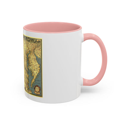 USA - Washington, Historic and Scenic (1939) (Map) Accent Coffee Mug